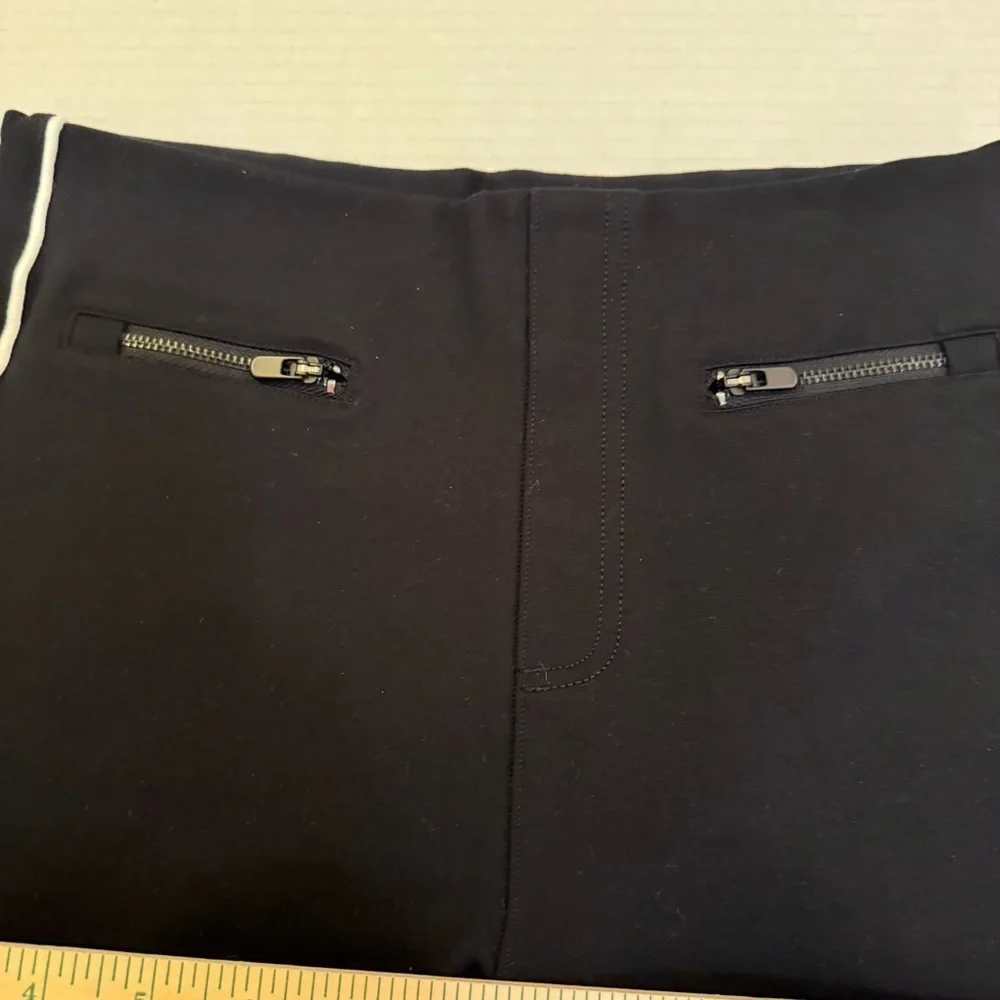 Spanx The Perfect Pants Womens Medium Piped Skinny Ankle Pull On Ponte Knit